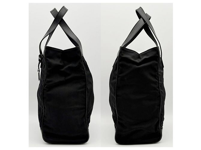 Borsa Tote Gucci in nylon e pelle nera - vista 5