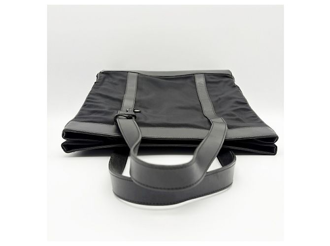 Borsa Tote Gucci in nylon e pelle nera - vista 6