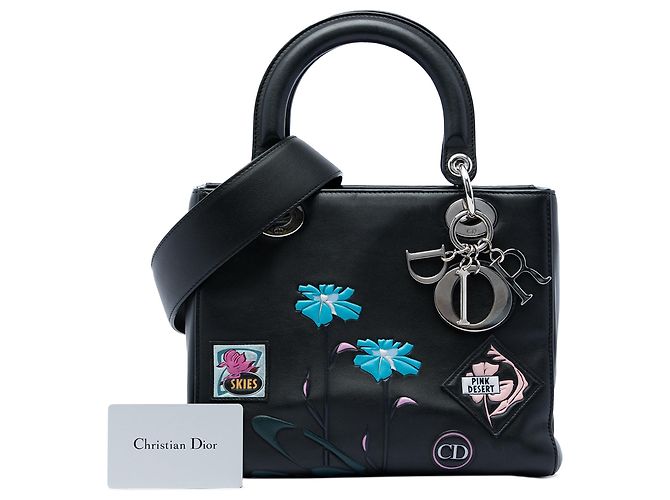 Dior Black Medium Calfskin Paradise Lady Dior - vista 6