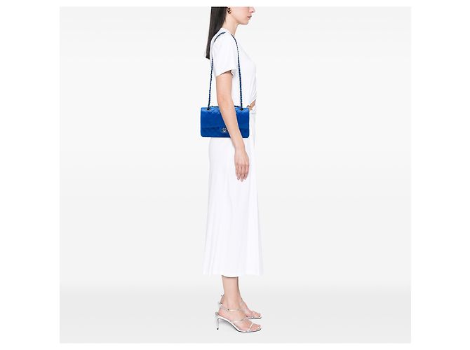 Chanel Blue Medium Classic Caviar Double Flap - vista 5