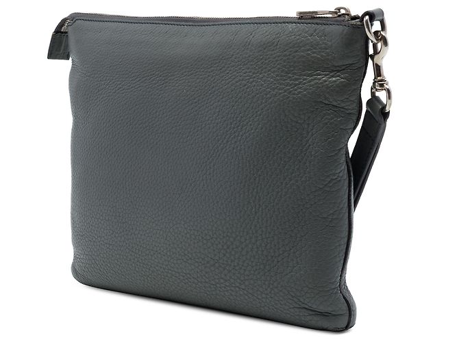 Gucci Soho Clutch aus grauem Kalbsleder - Ansicht 2