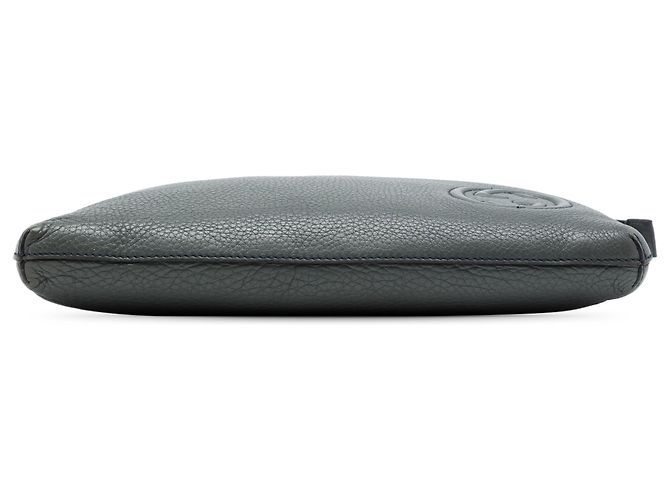 Gucci Soho Clutch aus grauem Kalbsleder - Ansicht 3