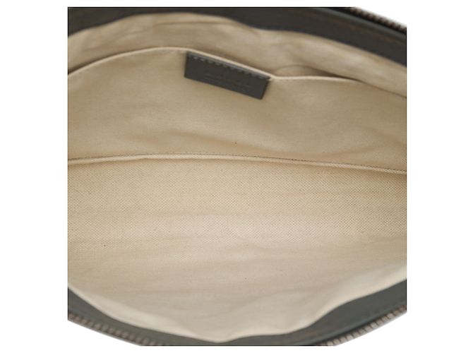 Gucci Soho Clutch aus grauem Kalbsleder - Ansicht 4