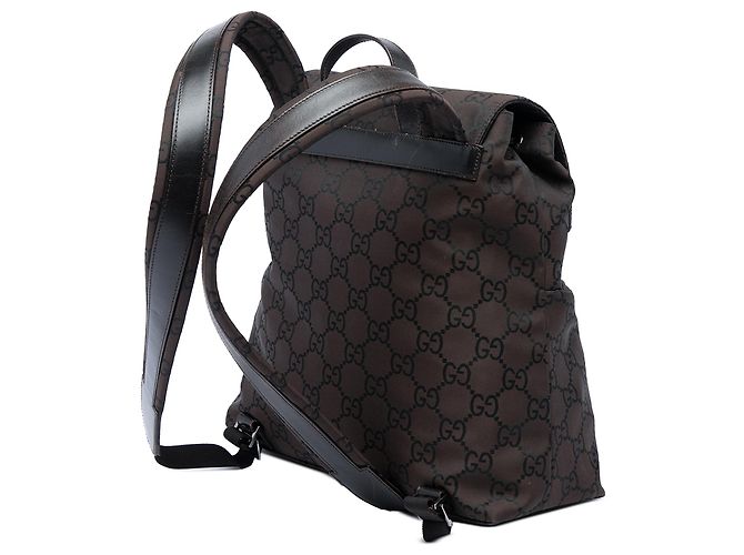 Zaino Gucci in nylon GG marrone - vista 2