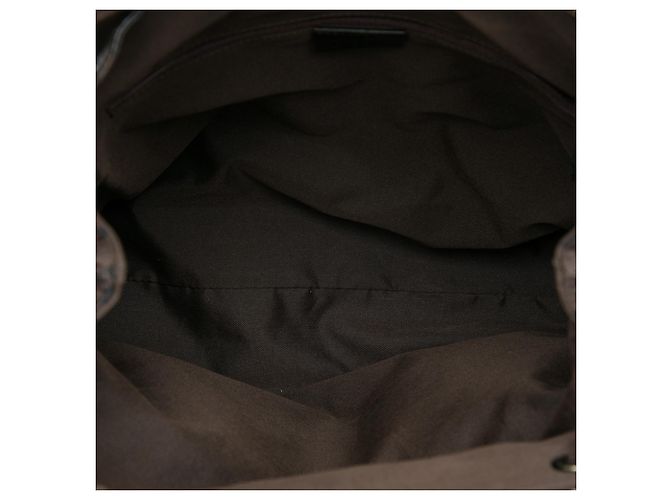 Zaino Gucci in nylon GG marrone - vista 4