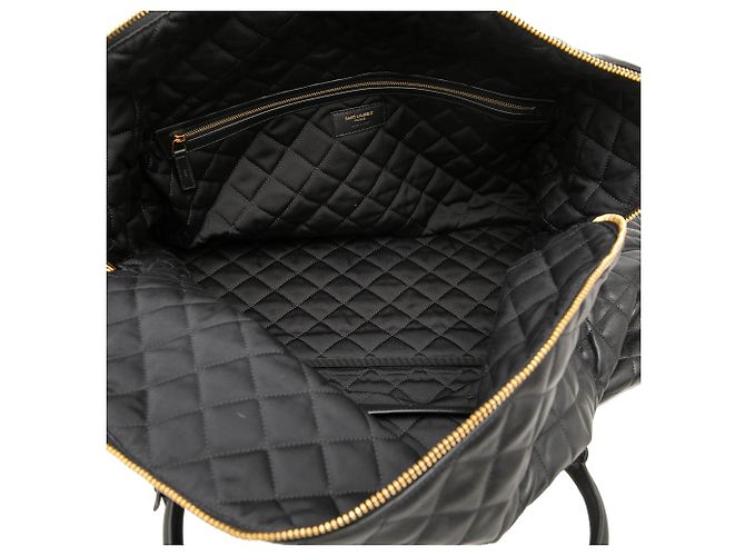 Autre Marque Mala de viagem gigante Saint Laurent Monogram ES em couro de bezerro acolchoado preto - vista 4