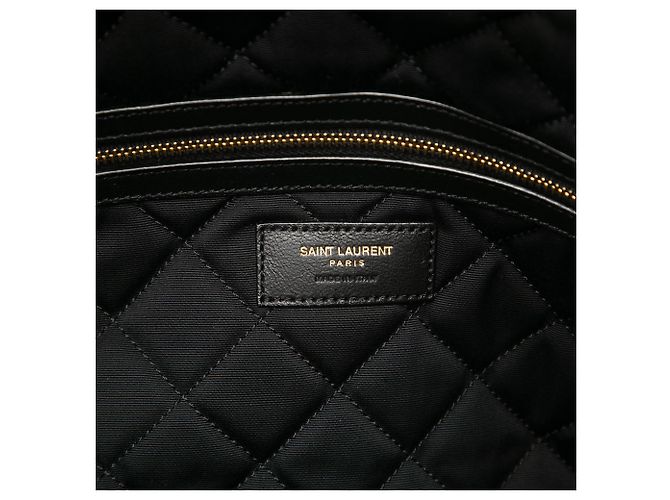 Autre Marque Mala de viagem gigante Saint Laurent Monogram ES em couro de bezerro acolchoado preto - vista 5
