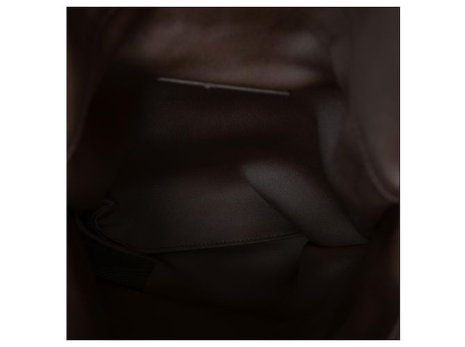 Autre Marque Pouch da sera in raso marrone con monogramma Saint Laurent - vista 4