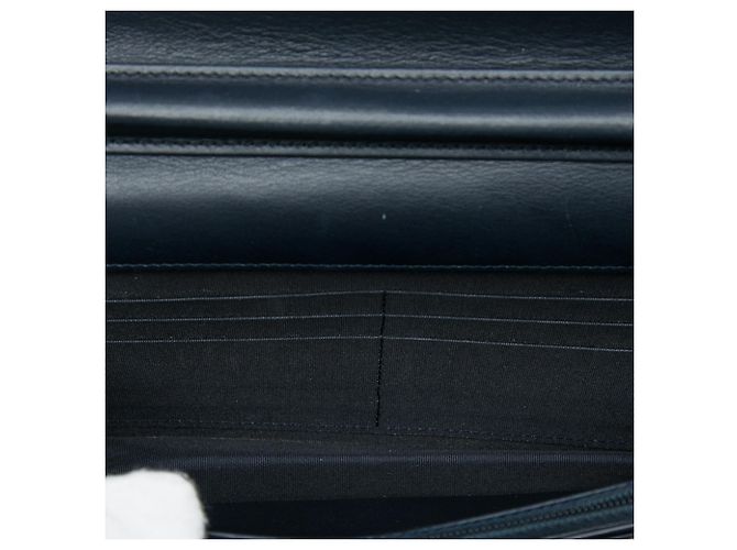 Portafoglio con catena Chanel Deauville in denim blu - vista 4