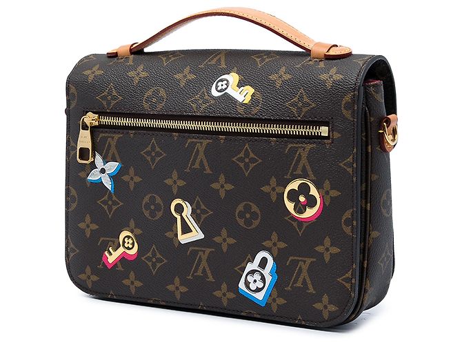 Louis Vuitton Brown Monogram Love Lock Pochette Metis - vista 2