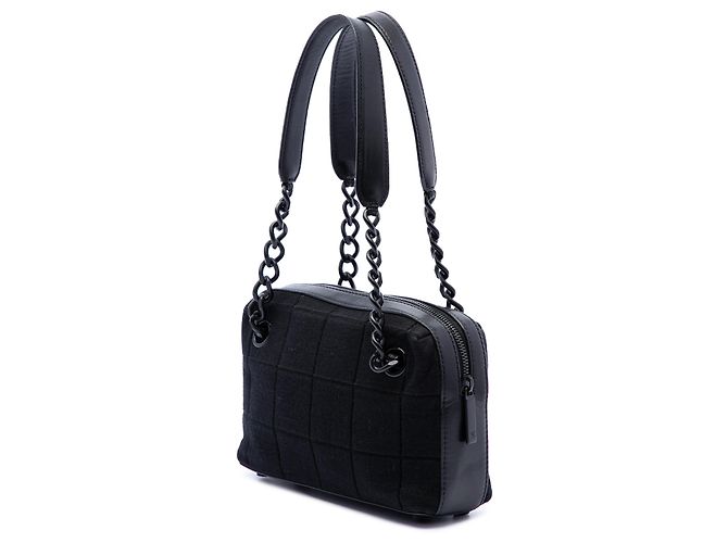 Chanel Black CC Chocolate Bar Jersey Handtasche - Ansicht 2
