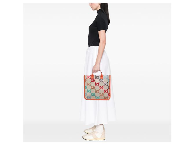 Gucci Kinder-Tote aus GG Canvas in Braun - Ansicht 5