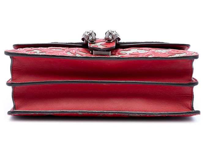 Borsa a tracolla Gucci Dionysus Arabesque GG Supreme rossa Medium - vista 3