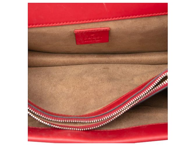 Borsa a tracolla Gucci Dionysus Arabesque GG Supreme rossa Medium - vista 4