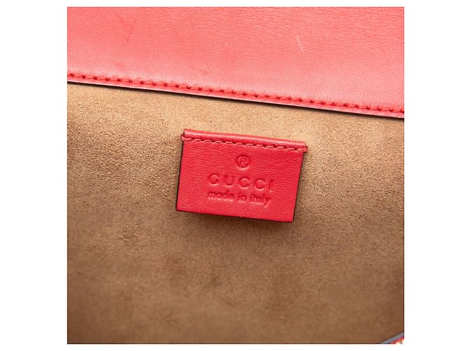 Borsa a tracolla Gucci Dionysus Arabesque GG Supreme rossa Medium - vista 5