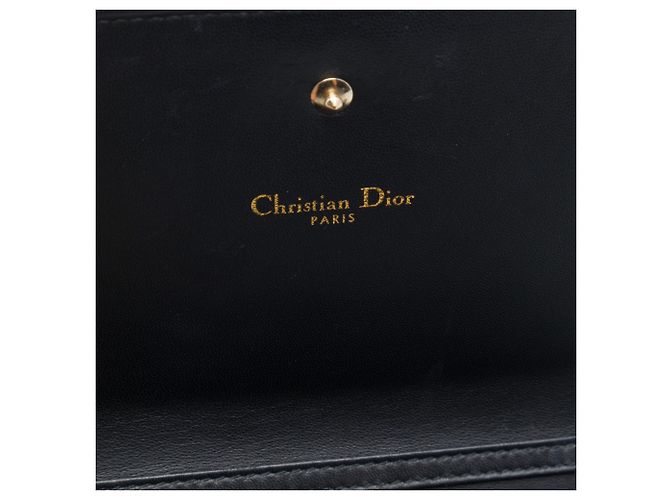 Diorama Wallet On Chain aus schwarzem Leder mit Pailletten Dior - Ansicht 5