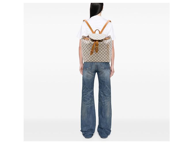 Louis Vuitton White Damier Azur Sperone - vista 6