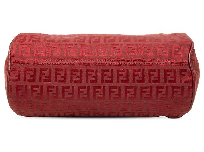Fendi rote Zucchino Canvas Tonnenhandtasche - Ansicht 3