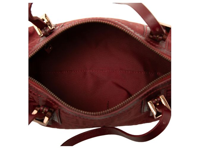 Fendi rote Zucchino Canvas Tonnenhandtasche - Ansicht 4