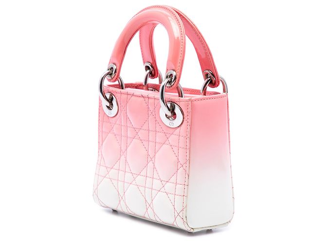 Dior Pink Micro Ombre Patent Cannage Lady Dior - vista 2