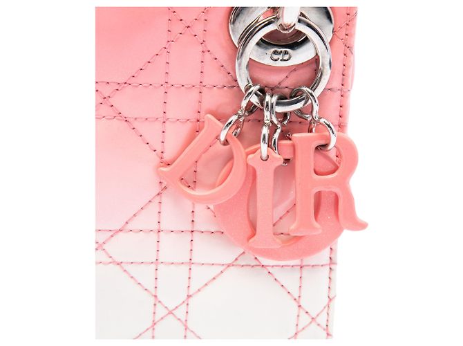 Dior Pink Micro Ombre Patent Cannage Lady Dior - vista 5