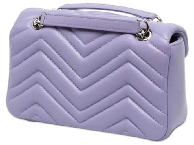 Borsa a tracolla Gucci GG Marmont Matelassé in pelle di vitello Small Viola - vista 2