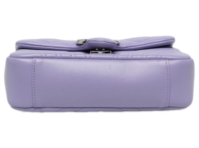 Borsa a tracolla Gucci GG Marmont Matelassé in pelle di vitello Small Viola - vista 3
