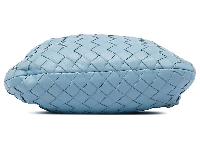Bottega Veneta Mini Jodie in Nappa Intrecciato Blu - vista 3