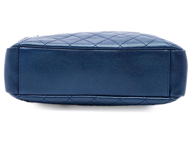 Chanel Blue Medium Quilted Iridescent Caviar Chic Shopping Tote - Ansicht 3
