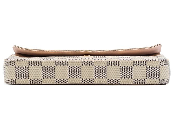 Louis Vuitton White Damier Azur Pochette Felicie - vista 3