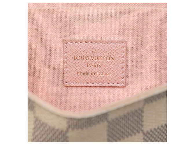 Louis Vuitton White Damier Azur Pochette Felicie - vista 5