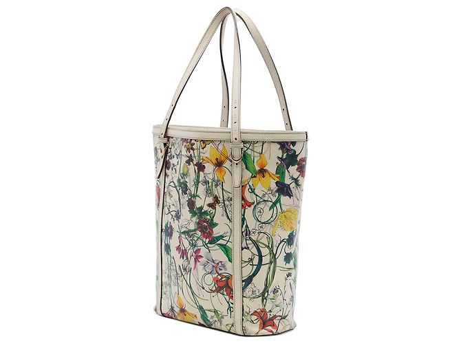 Gucci White Medium Calfskin Flora Infinity Nice Tote - Ansicht 2