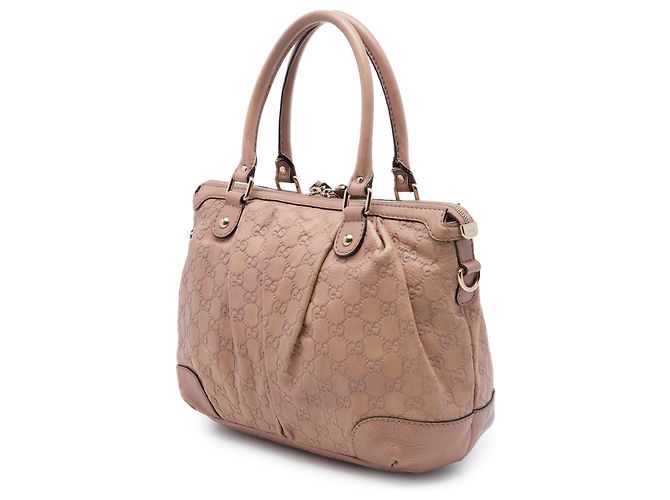 Borsa Satchel Gucci Brown Guccissima Sukey - vista 2