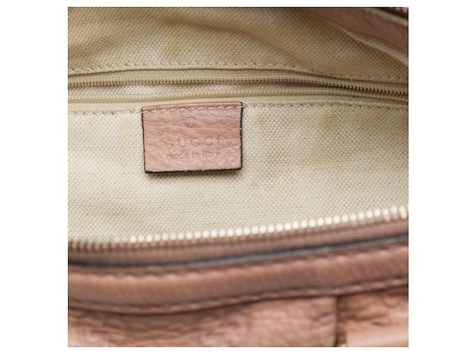 Borsa Satchel Gucci Brown Guccissima Sukey - vista 5