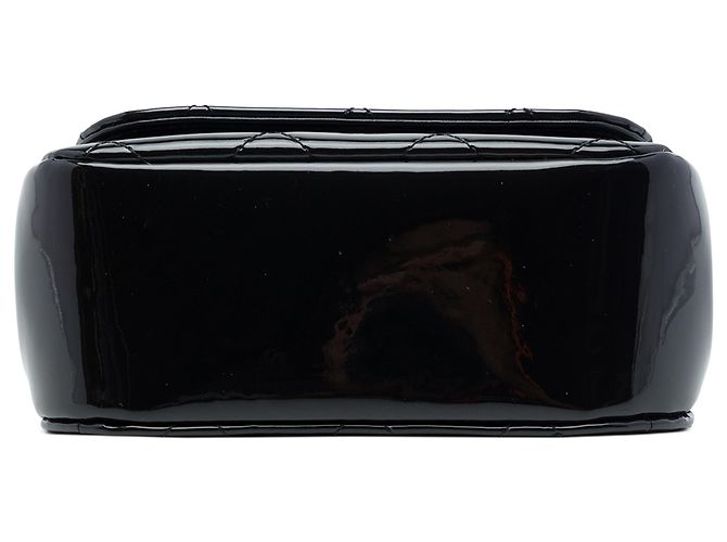 Clutch Chanel Black CC Quilted Patent Frame com corrente - vista 3