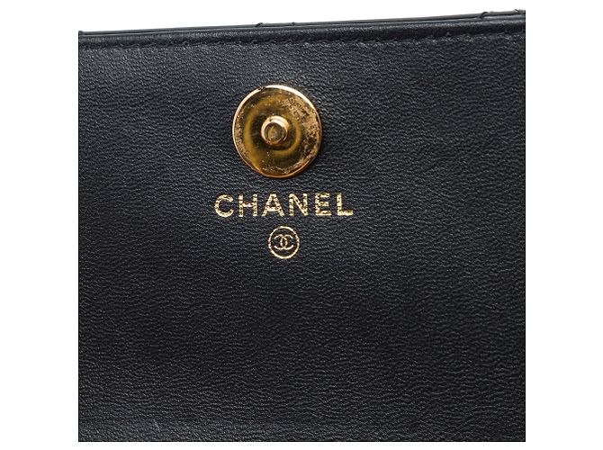 Clutch Chanel Black CC Quilted Patent Frame com corrente - vista 5