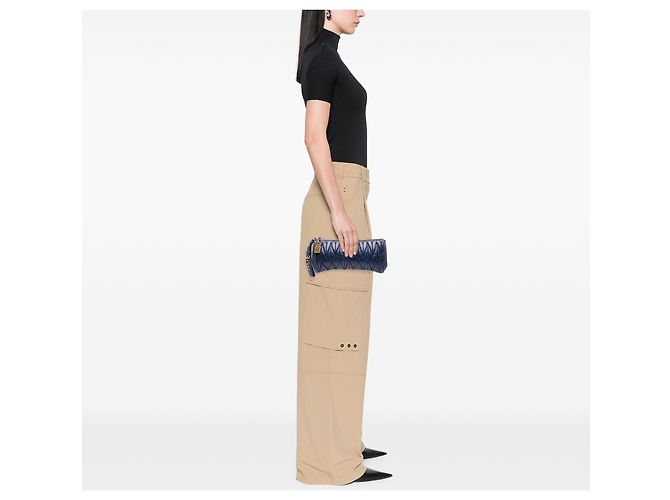 Clutch Miu Miu Blue Matelassé Nappa - vista 6