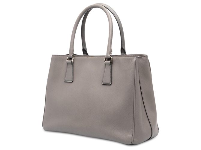 Prada Small Saffiano Lux Gardeners Tote Tasche Grau - Ansicht 2