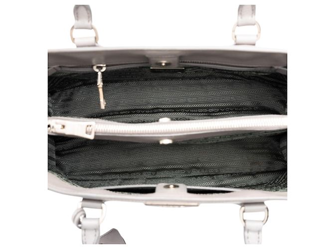 Prada Small Saffiano Lux Gardeners Tote Tasche Grau - Ansicht 4