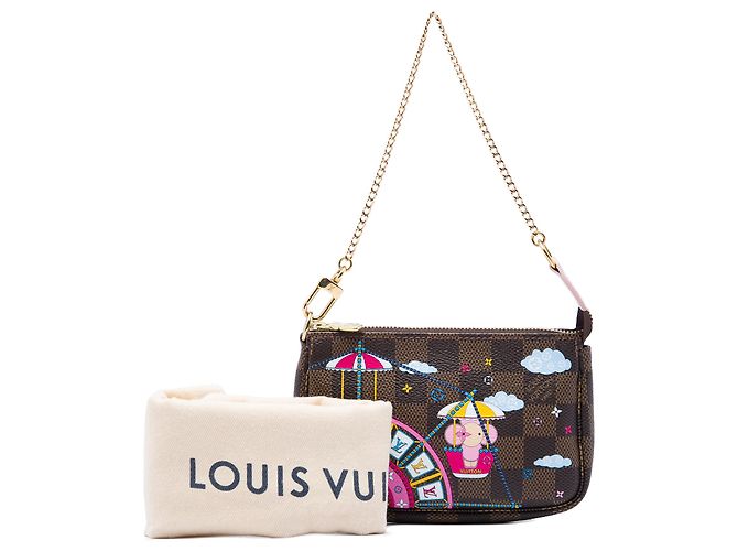 Louis Vuitton Brown Damier Ebene Vivienne Holiday Mini Pochette Accessoires - Ansicht 6