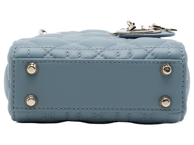 Dior Blue Micro Lambskin Cannage Lady Dior - Ansicht 3
