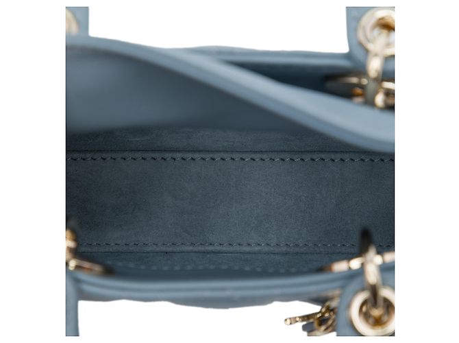 Dior Blue Micro Lambskin Cannage Lady Dior - Ansicht 4