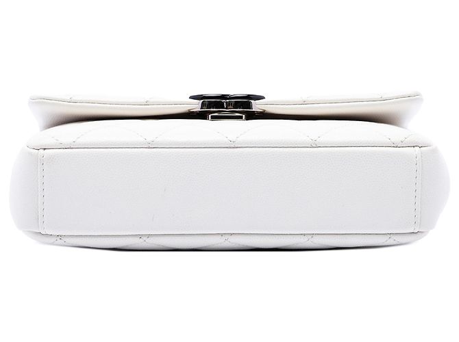 Chanel White Small Quilted Caviar My Everything Flap - vista 3