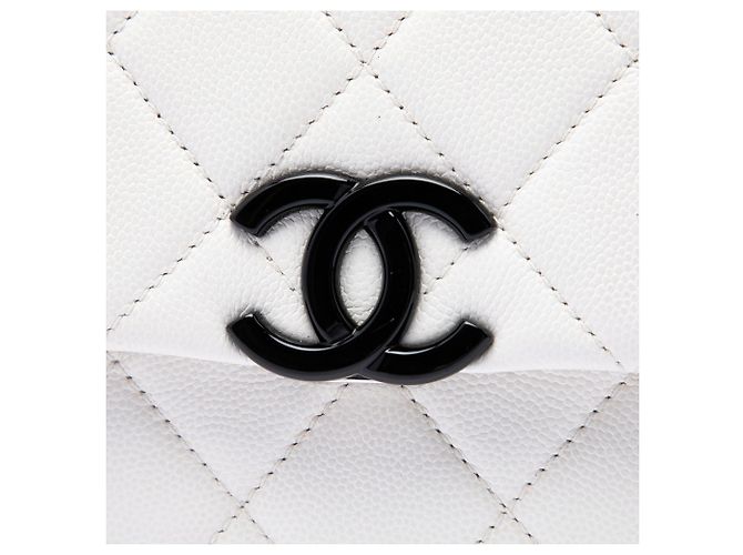 Chanel White Small Quilted Caviar My Everything Flap - vista 5