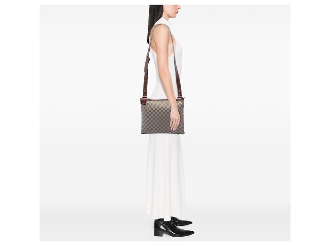 Bandolera Gucci Beige GG Supreme Web - vista 6