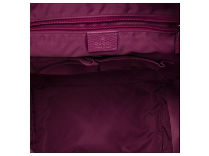 Mochila Gucci em nylon GG rosa com fivela dupla - vista 4
