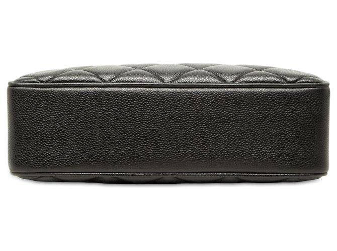 Sac à main Chanel Black CC Quilted Caviar Turnlock - vue 3