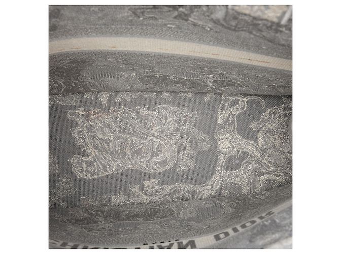 Dior Gray Large Canvas Embroidered Dioriviera Toile De Jouy Book Tote - vista 4