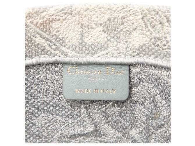 Dior Gray Large Canvas Embroidered Dioriviera Toile De Jouy Book Tote - vista 5