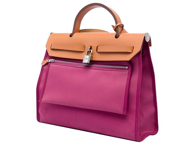 Hermès Pink Toile Herbag Zip 31 - vista 2